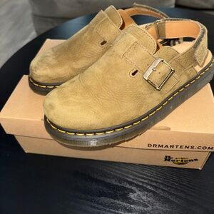 Dr. Martens Suede Slingback Platform Mules